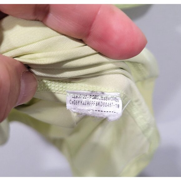 Guess Womens Lime Green Cropped Sheer Layered Cut Out Back Athletic Top Size S - Picture 5 of 9